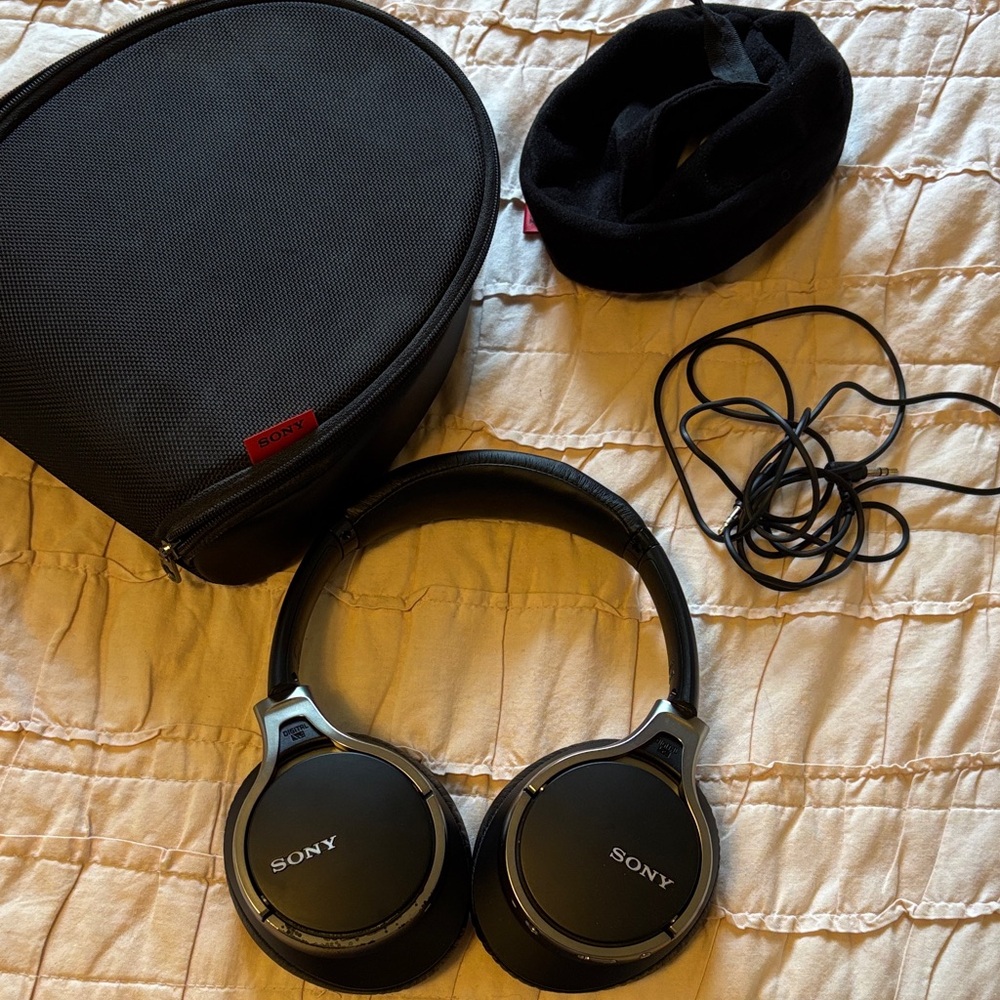 Sony Black and Silver Over-Ear Headphones